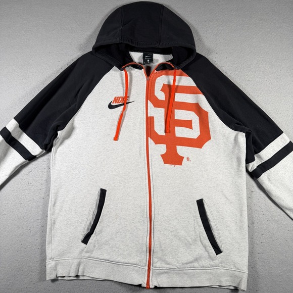 Nike San Francisco Giants Baseball MLB Full Zip Hoodie Jacket Mens XL Black - Picture 3 of 14